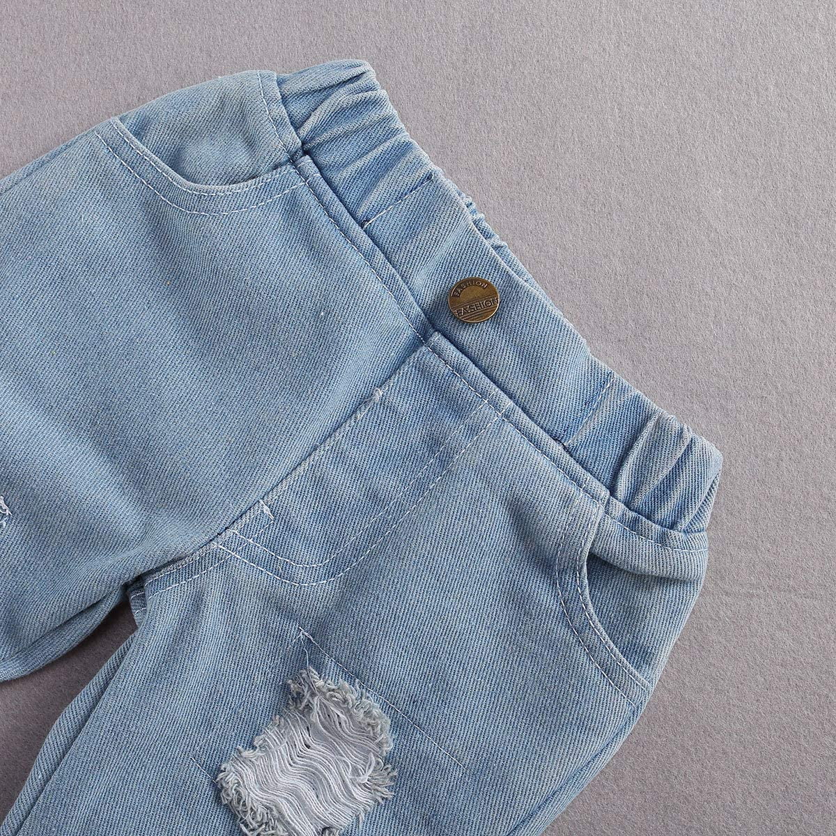 Baby Girl Clothes Outfits Toddler Infant Baby Romper Top+Jeans Clothing Set