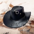 thumbnail image 2 of Gtoiithly Cowboy Hat for Women Men Retro Western Wide Brim Hats for Outdoor Work and Travel Sunscreen Caps BK1, 2 of 3