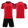thumbnail image 2 of Custom Football Kit Set for Adult and Child, Name Number Team Logo DIY Family Match Personalized Jersey Shirt Shorts Set, Dad and Son Matching Outfits Watermelon Red XXXL, 2 of 6