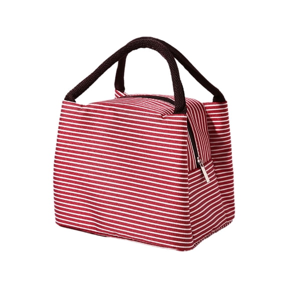 Lunch Box for Women, Cute Lunch Bag, Reusable Insulated Lunch Bags, Large Capacity Lunchbox Cooler for Work Picnic or Travel (Red) 9.06x6.3x7.48"