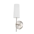 thumbnail image 4 of Mel 1 light Burnished Nickel and White shade wall sconce, 4 of 5
