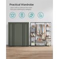 thumbnail image 2 of 59" Closet Wardrobe Portable Closet Storage Organizer Clothing Rack Shelf with Non-Woven Fabric Cover for Bedroom Sage Green, 2 of 7