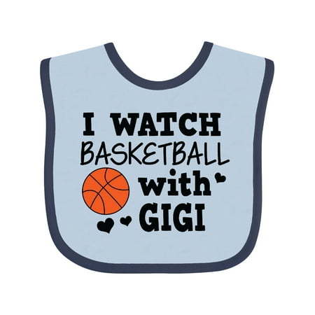 

Inktastic I Watch Basketball with Gigi Gift Baby Boy Bib