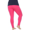 thumbnail image 4 of White Mark Universal PS208-05 Stretch Solid Womens Leggings, Fuchsia - One Size, 4 of 4