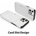 thumbnail image 2 of for iPhone 12 Pro Max Case with Card Holder,for iPhone 12 Pro Max Wallet Case Anti-Scratch Dual Layer Hidden Pocket Case Shockproof Cover Compatible with iPhone 12 Pro Max-White, 2 of 6
