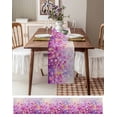thumbnail image 4 of Table Runner 72 Inches Long for Kitchen Dining, Pink Spring Floral Dresser Scarf Farmhouse, Dining Table Decorations for Wedding/Parties, Summer Daisy Botanical Oil Painting 13 x 72 In, 4 of 9
