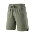 thumbnail image 2 of KIHOUT Men's Ice Silk Quick-Dry Athletic Shorts - 100% Polyester, Elastic Drawstring Waist, Split Hem, Functional Pockets for Outdoor Running, Gym Training and Casual Daily Wear, 2 of 6