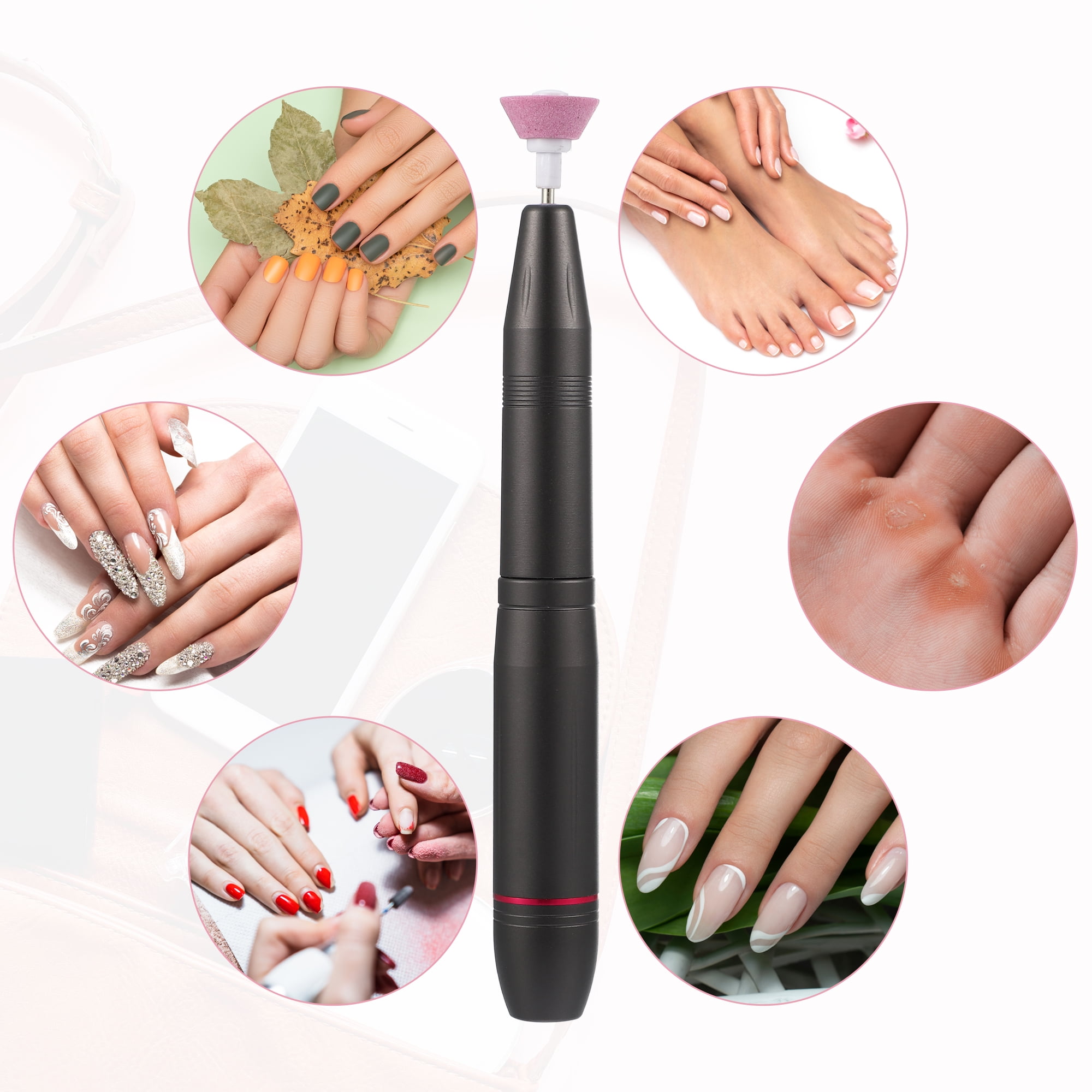 Unique Bargains Electric Nail Drill Kit 20000RPM Nail Drill Machine Nail Drill for Manicure Pedicure Polishing Deep Gray