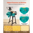 thumbnail image 3 of Commercial Electric Grain Mill Grinder 110 Lbs/H 1500W Cast Iron Pulverizer Powder Machine Non-Slip Rubber Feet for Dry Grains Spices Cereals Coffee Corn Pepper, 3 of 10