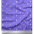 thumbnail image 1 of Soimoi Purple polyester Crepe Fabric Tree Christmas Print Sewing Fabric Yard 52 Inch Wide, 1 of 3