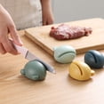 thumbnail image 5 of Kitchen Knife Sharpener,3PCS Mini cute Cartoon Whetstone Knife Sharpener,Portable Household Kitchen Accessories Tool,Suitable for Grinding Various Kitchen Knives and Tableware，Blue, 5 of 5