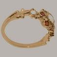 thumbnail image 3 of LBG British Made 9k Rose Gold Real Genuine Opal & Garnet Womens Promise Ring - 33 size options - Size 8.25, 3 of 7