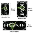 thumbnail image 6 of YIMEIS Home flowers on black background Fall Kitchen Rugs, Xmas Holiday Kitchen Mat Decor Home Decorations, Green Christmas Mats for Kitchen Floor - 16''*24'', 6 of 10