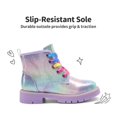 thumbnail image 3 of Botas DREAM PAIRS para Niñas con Brillo, Arcoíris, Cordones y Cierre, 3 of 6