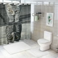 thumbnail image 7 of Autua Cute Cat Chic Modern Bathroom Decor Shower Curtain with Hooks 100% Polyester Fiber 60"x72, 7 of 7