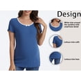 thumbnail image 5 of Casual Ribbed Scoop Neck Short Sleeve Maternity Top, 5 of 8