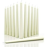 Candwax 12 inch Taper Candles Set of 12 - Dripless and Smokeless Candle Unscented - Slow Burning Candle Sticks – Pearl Candles
