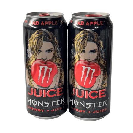 Monster Energy Bad Apple Juice   Energy Drink – 16 fl oz Cans – 2-Cans
