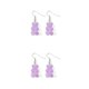 thumbnail image 3 of Gancho para la oreja Qarigey Dibujos animados Color caramelo Regalo del día de San Valentín Decoraciones para dama Pendiente de gota Patrón Violeta 2piezas, 3 of 6
