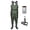 Green, variant on Autoez Fishing Wader Boots Waterproof Nylon/PVC Chest Waders with Boot Hanger, Black, 10