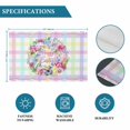 thumbnail image 6 of Happy Easter Placemats Set of 12, Spring Flower Pastoral Butterfly Colorful Stripes Placemats for Dining Table, Place Mats for Kitchen Tabletop, Waterproof Wipeable Dining Table Mats Set, 6 of 9