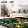 thumbnail image 2 of ODIKA 5'x7' Machine Washable Non-Slip Area Rug, Festive Forest High Traffic Rug, Green, 93747, 2 of 7