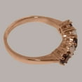 thumbnail image 4 of LBG British Made 10k Rose Gold Natural Garnet & Opal Ladies Eternity Ring - 33 size options - Size 10, 4 of 6
