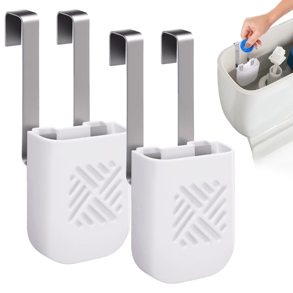 Ebaokuup 2Pcs Toilet Tank Cleaning Tablet Holder - Hanging Bleach Bracket