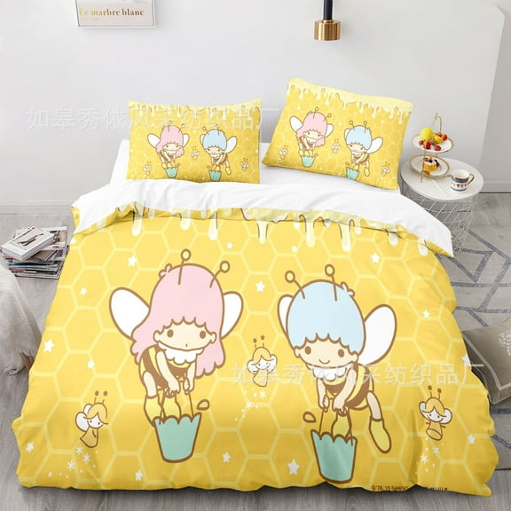 Sanrio Little Twin Stars Bedding Sets Comforter Quilt Bed Cover Duvet Cover Pillow Case Sets Adult Size Without Filling Inside
