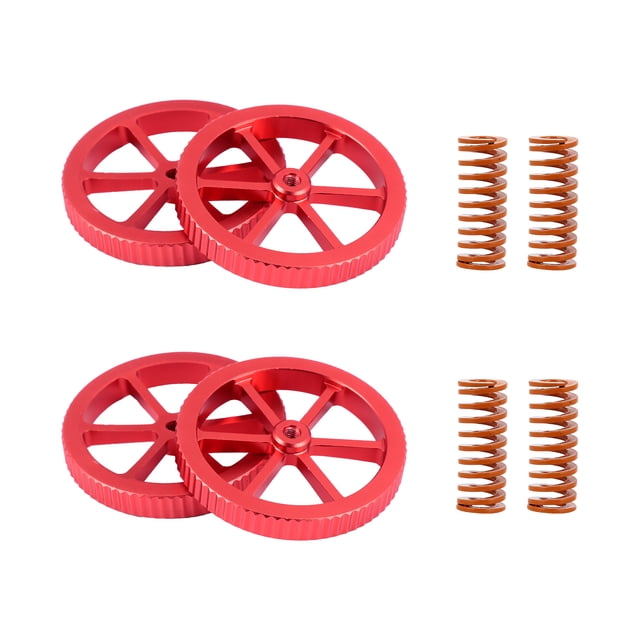 MasteelfCA 4 Pcs Écrou de Nivellement Manuel en Aluminium et Pièces de Ressort de Lit Chaud pour Imprimante