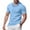 Blue, variant on Coorders Mens Polo Tops Short Sleeve, V Neck Summer T Shirts Casual Slim Fit Ribbed Textured Golf Shirts, Khaki, L