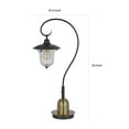 thumbnail image 5 of Lem 32 Inch Table Lamp- Classic Lantern- Glass Shade- Bronze Metal Finish, 5 of 6