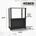 thumbnail image 4 of Redmon Freestanding 3-Shelf Storage Double Door Floor Cabinet, Espresso Woodgrain, 4 of 11
