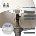 thumbnail image 3 of Decor Therapy Crossmill Resin Baluster Room Decor Floor Lamp, Warm Grey, 54 inch, 3 of 7