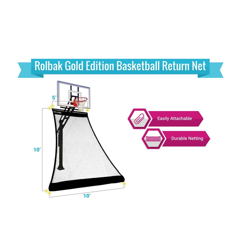 Professional Basketball Hoop for Driveway & Backyard (Gold)