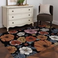 thumbnail image 3 of Vintage Peony Area Rugs 3'x5', Washable Small Throw Rugs for Living Room Bedroom, Summer Botanical Retro Art Indoor Outdoor Rug Non-Slip Low Pile Carpet Runner Reversible Floor Mats, 3 of 8