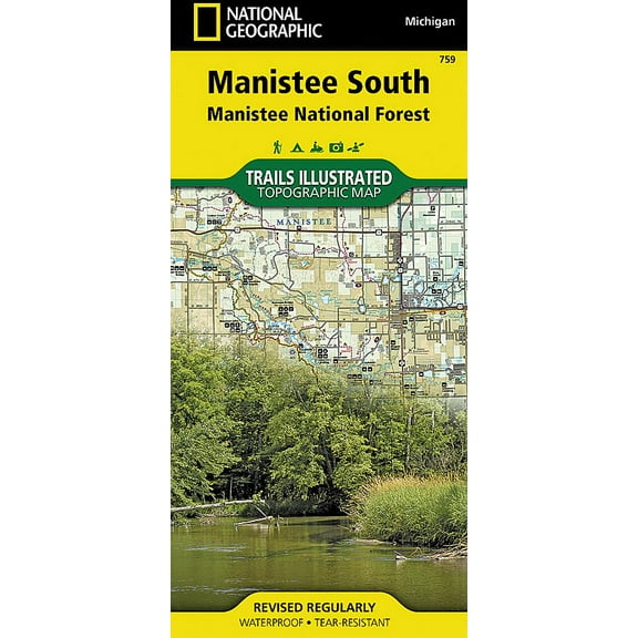 National Geographic Midwest: Manistee National Forest South Map #759 - Michigan