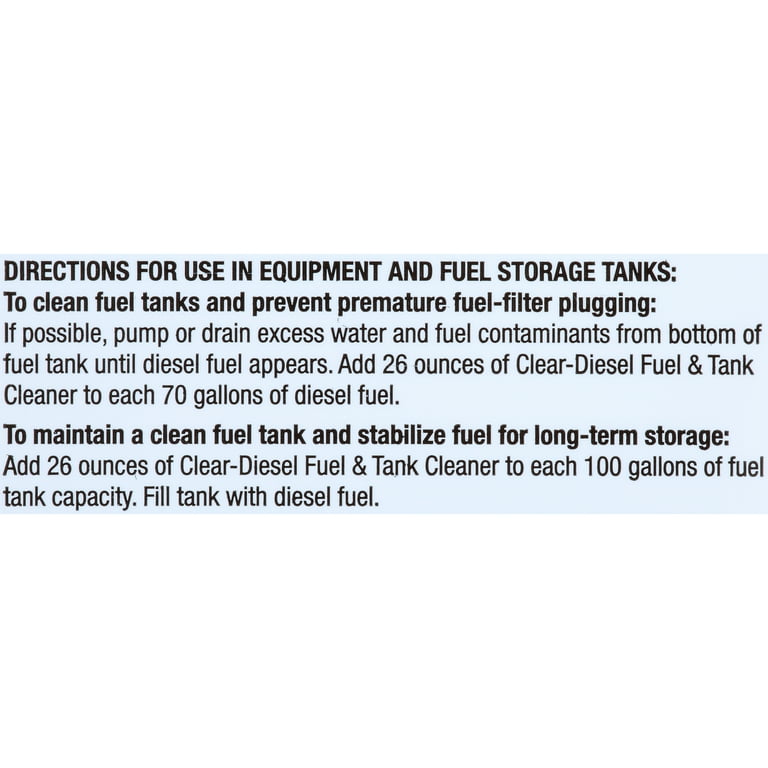Clear Diesel Fuel and Tank Cleaner - Walmart.com