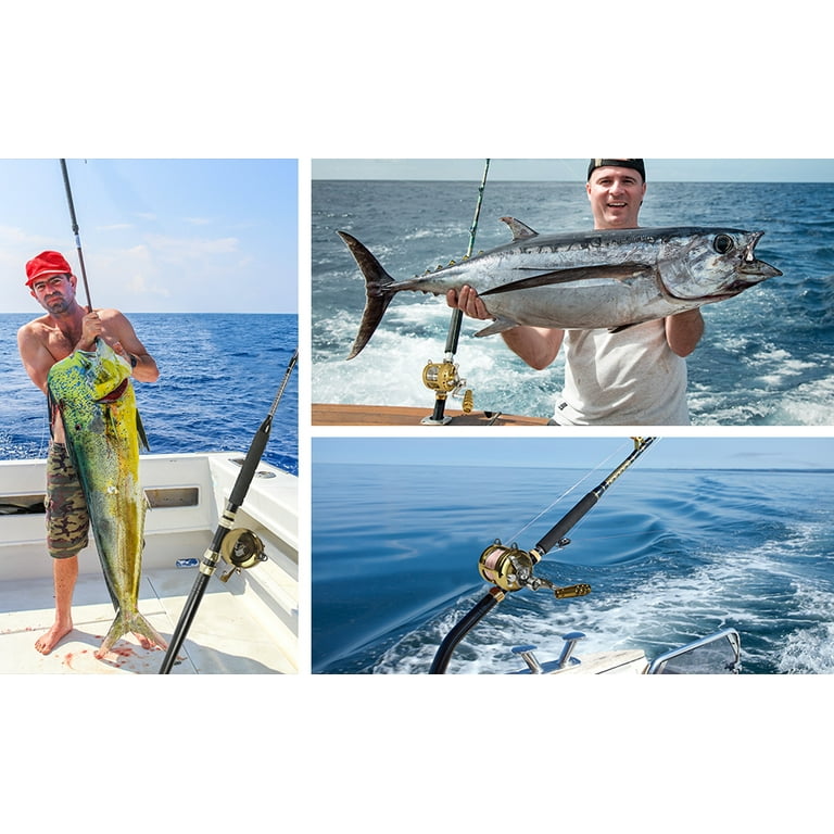 Heavy Duty Saltwater Fishing Trolling Reel Deep Sea 2 Speed Reel