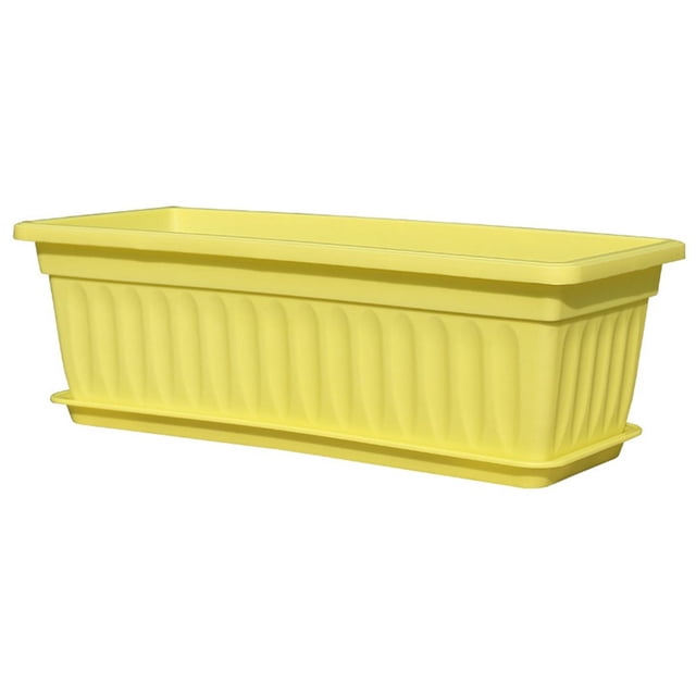 MesaSe PENGXAING Flower Window Pp Resin Rectangular Window Planters Vegetables Growing Container Garden Flower Plant Pot for Balcony with Tray