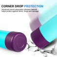 thumbnail image 4 of DBIW Bota para Hydro Flask botella de agua de 12-40 oz/vaso Stanley botas inferiores para botellas de agua deportivas Hydroflask funda inferior de silicona (berenjena se adapta a Hydroflask 32 botella, 4 of 5