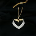 thumbnail image 3 of Rosec Jewels Heart Shape Pendant Necklace with Certified Moissanite, Bridal Pendant (D-VS1 Grade), 18K Yellow Gold, 3 of 8