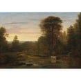 thumbnail image 3 of Washington Allston 14x11 Black Modern Framed Museum Art Print Titled - A Landscape After Sunset (C. 1819), 3 of 5