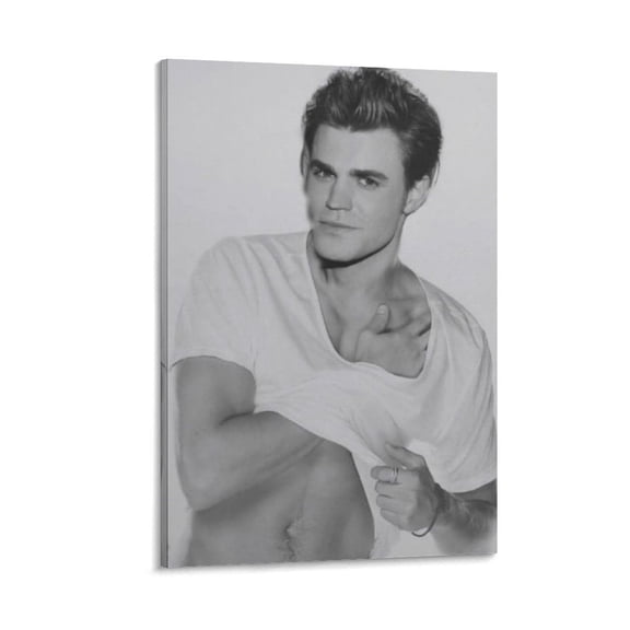 Paul Wesley Canvas Poster Picture Print Canvas Poster Wall Paint Art Posters Decor Modern Home Artworks Gift 12x18inch(30x45cm)