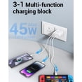 thumbnail image 2 of Bloque de carga rápida TOPADRE, 45 W, USB C, carga rápida, paquete de 2 unidades, blanco, 2 of 8