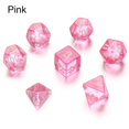 thumbnail image 3 of Juego de 7 piezas de dados de color rosa claro, D4, D6, D8, D10, D, porcentaje, D12, D20, Kit de dados poliédricos para DND, COC, TRPG, juegos de mesa para fiesta, 3 of 4