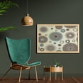 thumbnail image 2 of Beige Wall Art with Frame, Vintage Ornate Round Motifs Forms Oriental Nostalgic Art Old World in Retro Style, Printed Fabric Poster for Bathroom Living Room, 35" x 23", Multicolor, by Ambesonne, 2 of 2