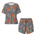 thumbnail image 2 of Yiaed Floral Squirrel Print Short Sleeve Pajama Sets for Women Casual Crew Neck 2 Piece Lounge Sets Women's Short-Sleeved Pajama-XX-Large, 2 of 5
