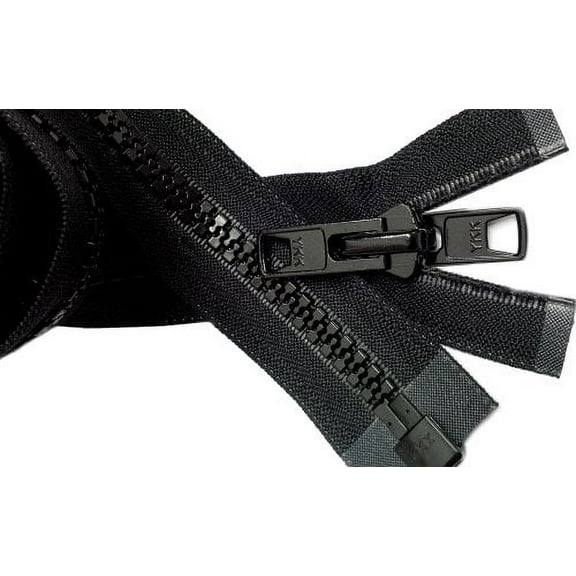 Bimini Top #10 Black Marine Double Pull Zipper 46" ~ YKK Zipper