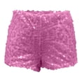 thumbnail image 3 of Daznico Bodycon Shorts High Glitter Sequins Stretchy Lifting Party Clubwear Summer Mini Short Pants,Mardi Gras Clothing,S, 3 of 3